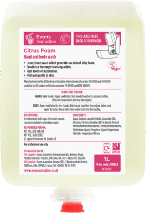 CITRUS FOAM CARTRIDGES 6x1L